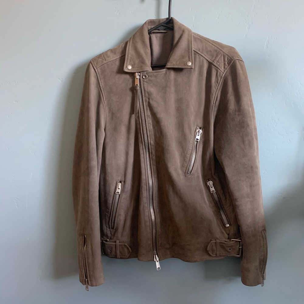Allsaints suede biker jacket small